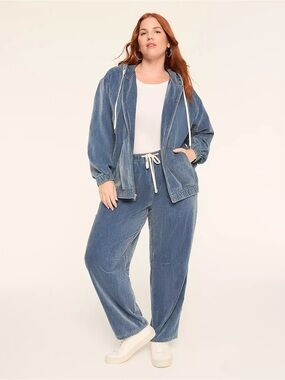 LB Jean Pull-On Cloud Denim Curved Ankle